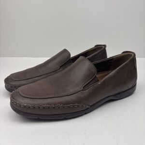 Mephisto Edlef Brown Leather Slip-On Casual Loafers Men's Size 7.5 Comfort Shoes